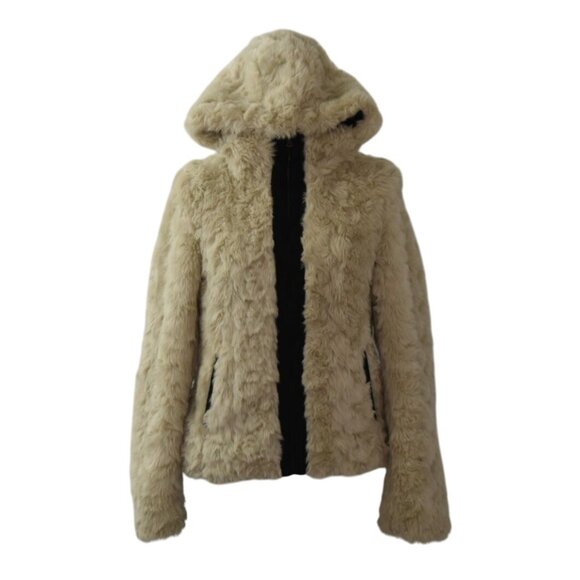 Zara TRF Warm Wear Faux Fur Hooded Jacket S - Picture 1 of 9
